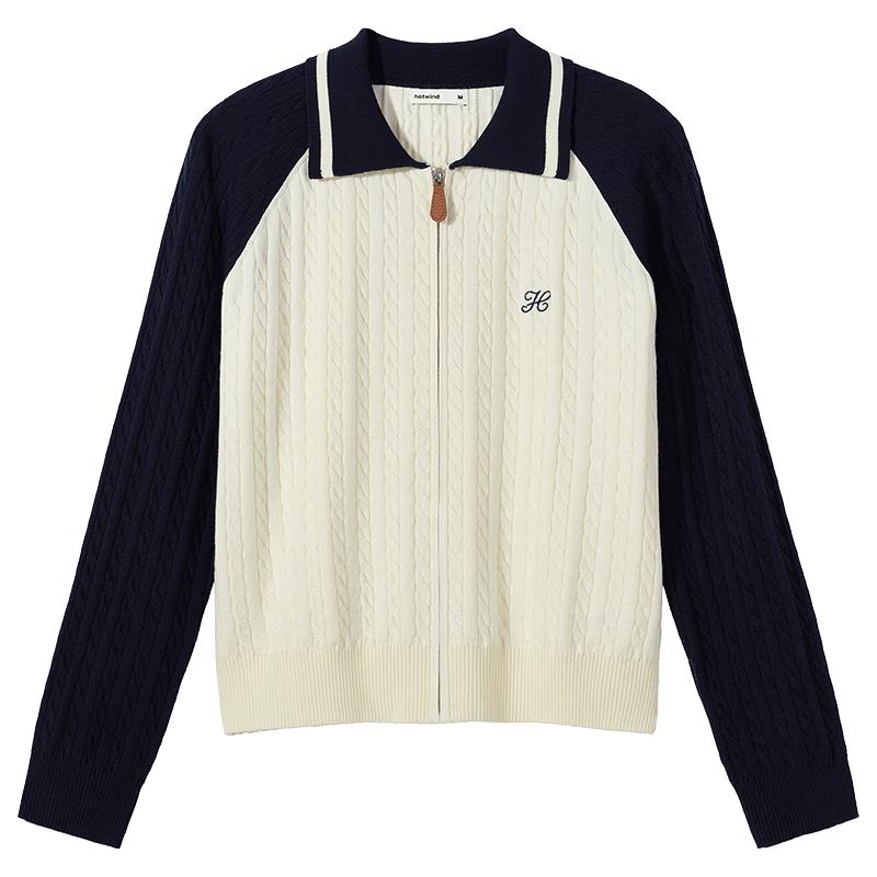 Hotwind Women's Raglan Sleeve Zip-Up Cardigan