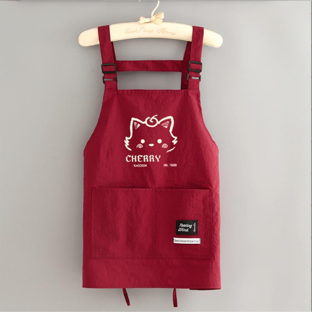 Anti-fouling Chef Apron Waterproof Cooking Baking Bibs Portable Kitchen Apron  for Home Kitchen