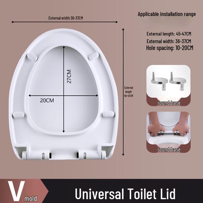 

Thickened One-Button Slow-Close Toilet Seat Cover