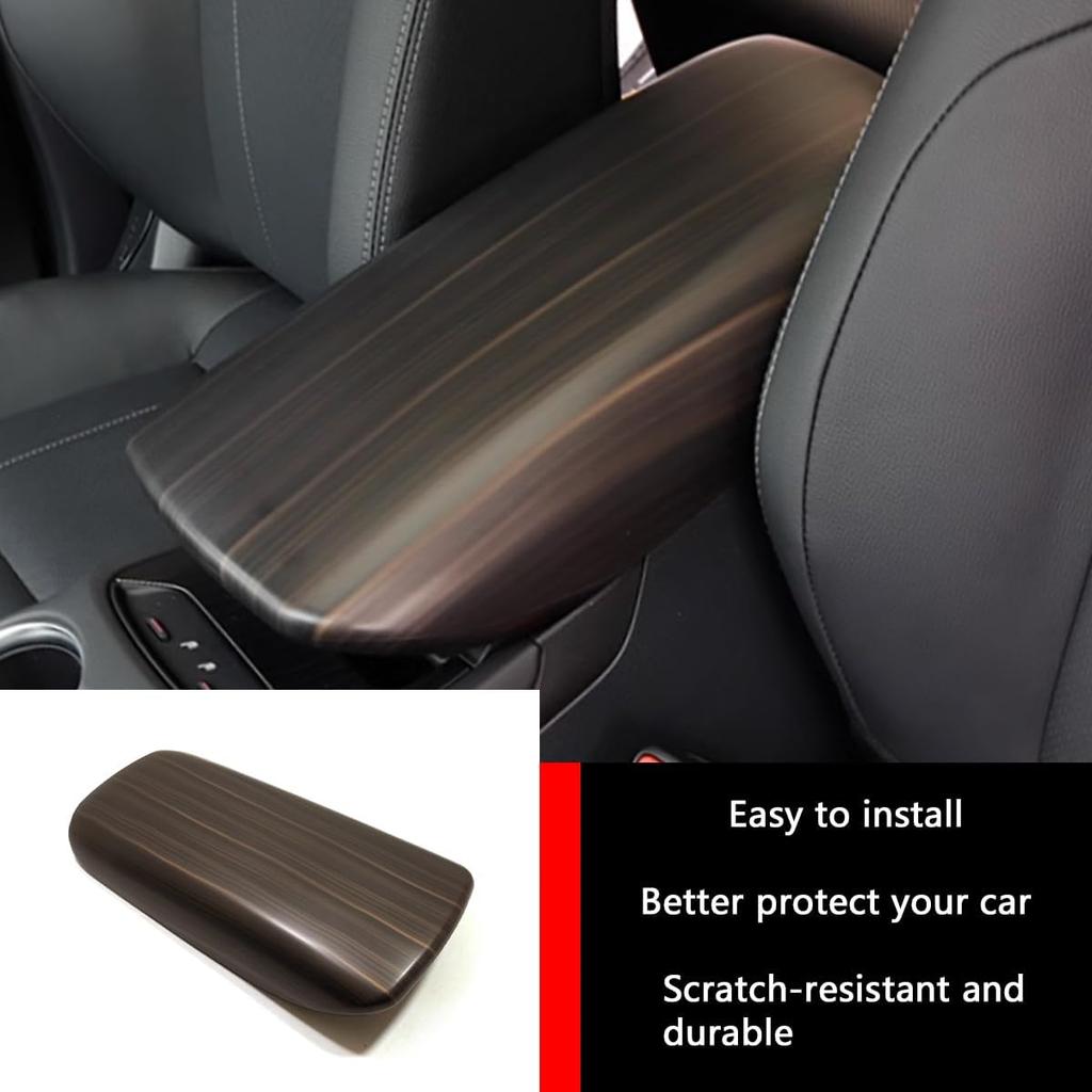 Car Accessories Fit for Toyota VENZA 2021 2022 2023 2024 Armrest Box Cover Trim Center Console Protector Cap (Peach Wood) 1PC
