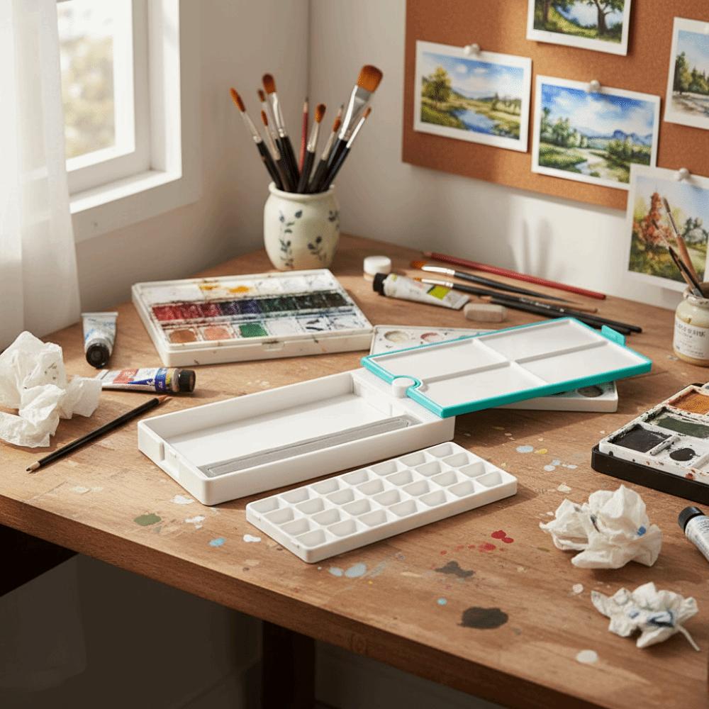 Detachable Paint Box Empty Paint Tray Travel Painting Watercolor Palette  Student Artist