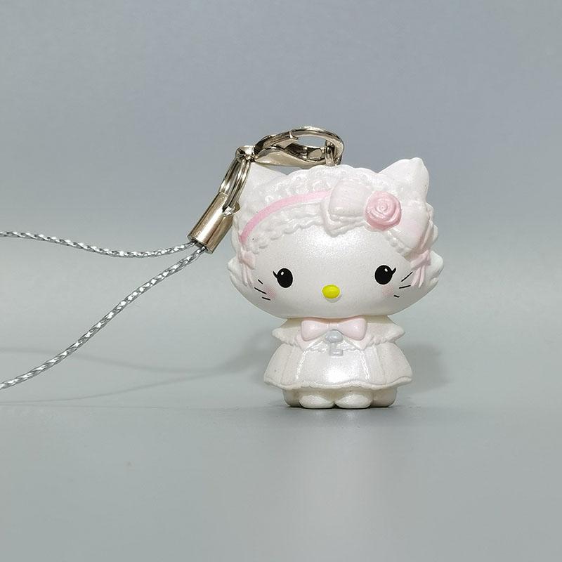 Sanrio Anime 4Cm Keychain Cos Hello Kitty Cat Figure Doll Kawaii Cake Room Decoration Christmas Toy Gifts For Girls Children