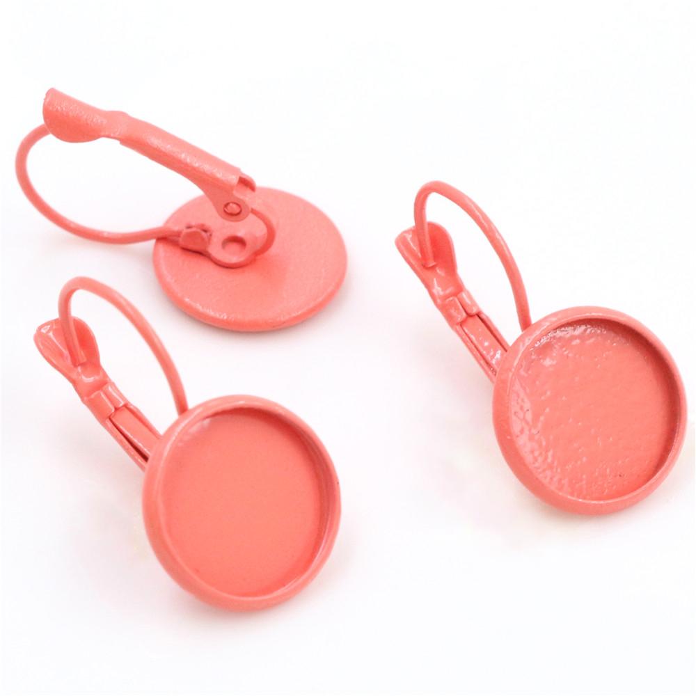8-20mm 10pcs Classic 10 Colors Series French Lever Back Earrings Blank/Base,fit 8-20mm glass cabochons,buttons;earring bezels