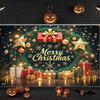 Christmas Backdrop Sparkling Decor Christmas Banner Christmas Tree Banner Snowflake Pattern For Home Decoration Indoor Party