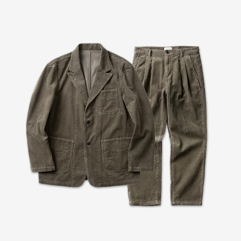 Solti Tura Corduroy Washed Trousers (Light Khaki)
