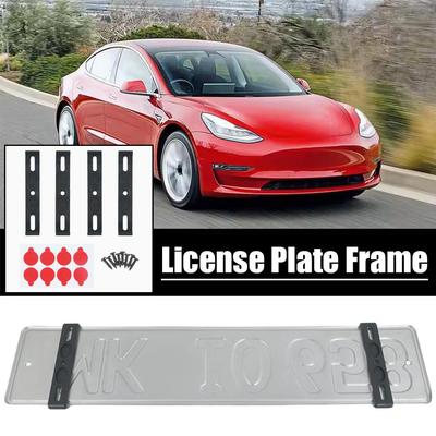 European License Plate Mounting Bracket Kit Car License Plate Frames With Screws And Installation Tools Universal 1 Set