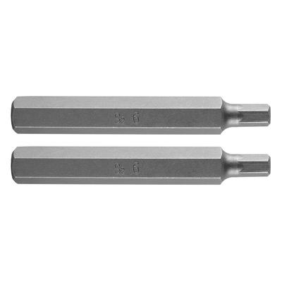 Zeskantbit 6 x 75 mm, S2 x 2 stuks.