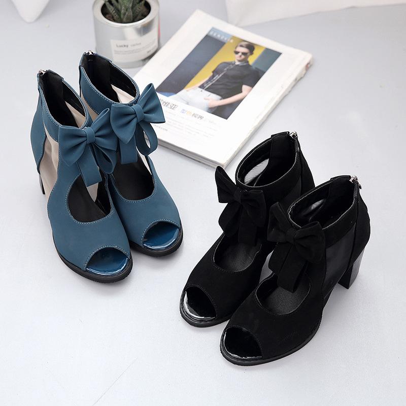 

Летние модные сандалии Женские сандалии с полым бантом