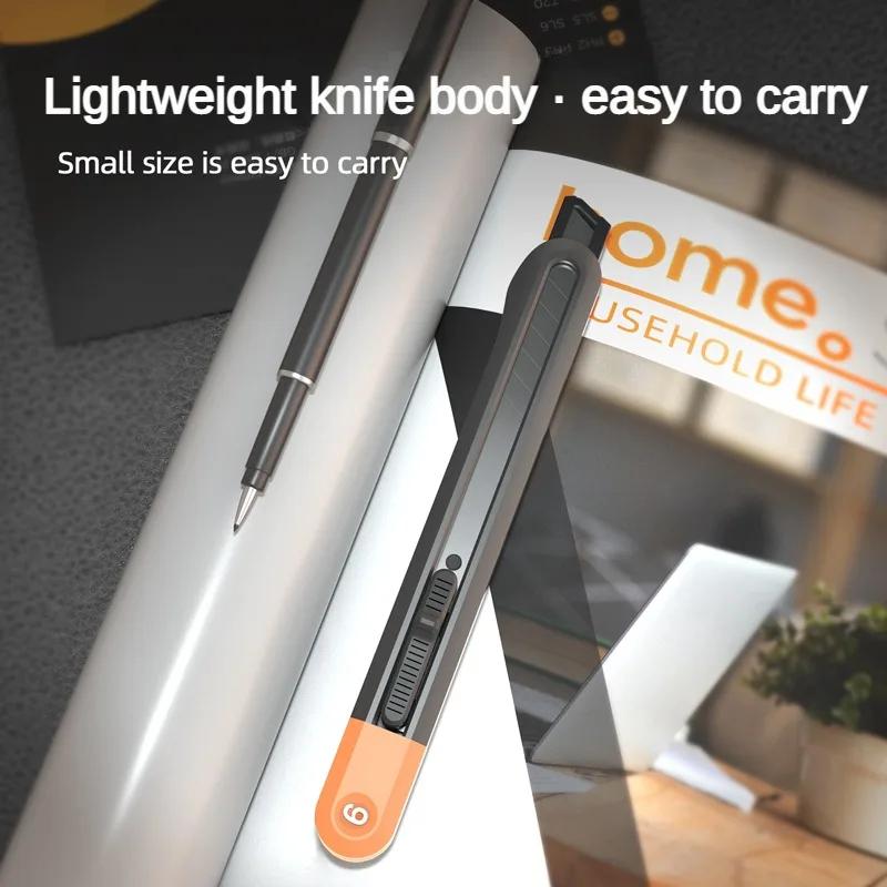 Deli Utility Knife Sk2 Blade High-quality Tool Buttons Self-locking Paper Cutting Utility Knife Office Furniture Supplies