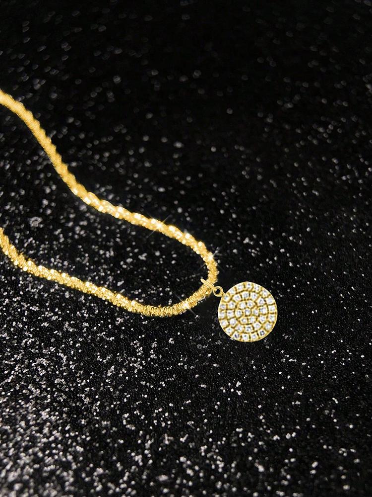 925 Sterling Silver Simplicity Classic Gorgeous Zircon Round Necklace For Women Anniversary Party High Quality Fine Jewelry