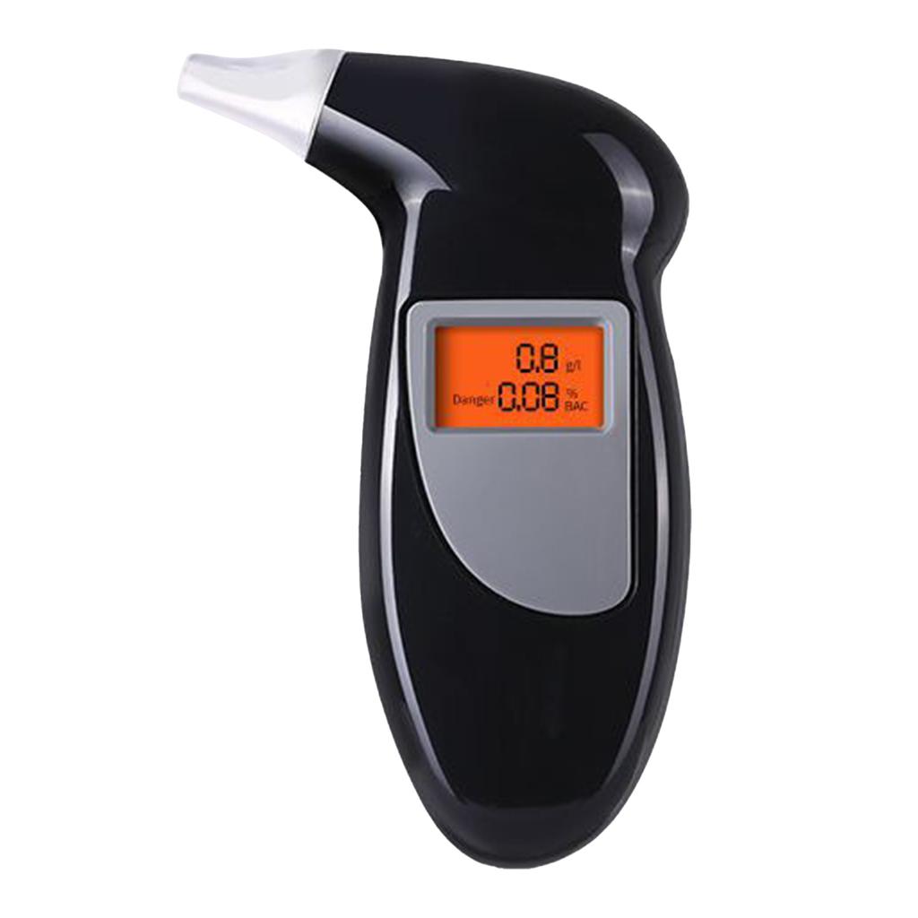 Breath Alcohol Tester Black Portable Sensitive High Accuracy Air Blowing Alcohol Tester With 5 Mouthpieces