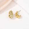 Creative gold stud earrings light luxury earrings niche design sense gold stud earrings high sense earrings jewelry accessories