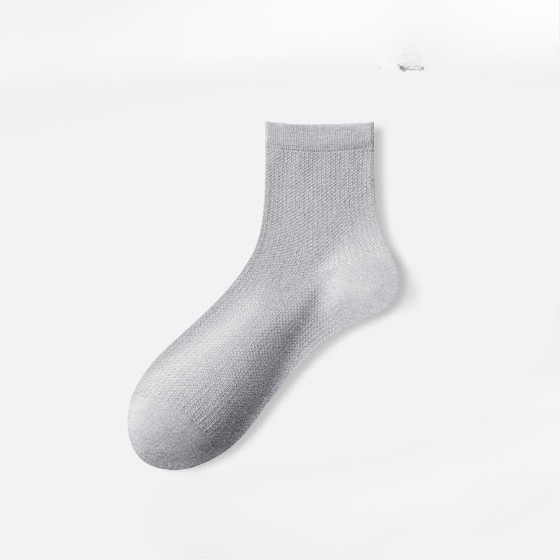 

Женские летние тонкие носки-трубы, однотонные, хорошо впитывающие пот, антибактериальные, сетчатые, дышащие 1 pair светло-серый