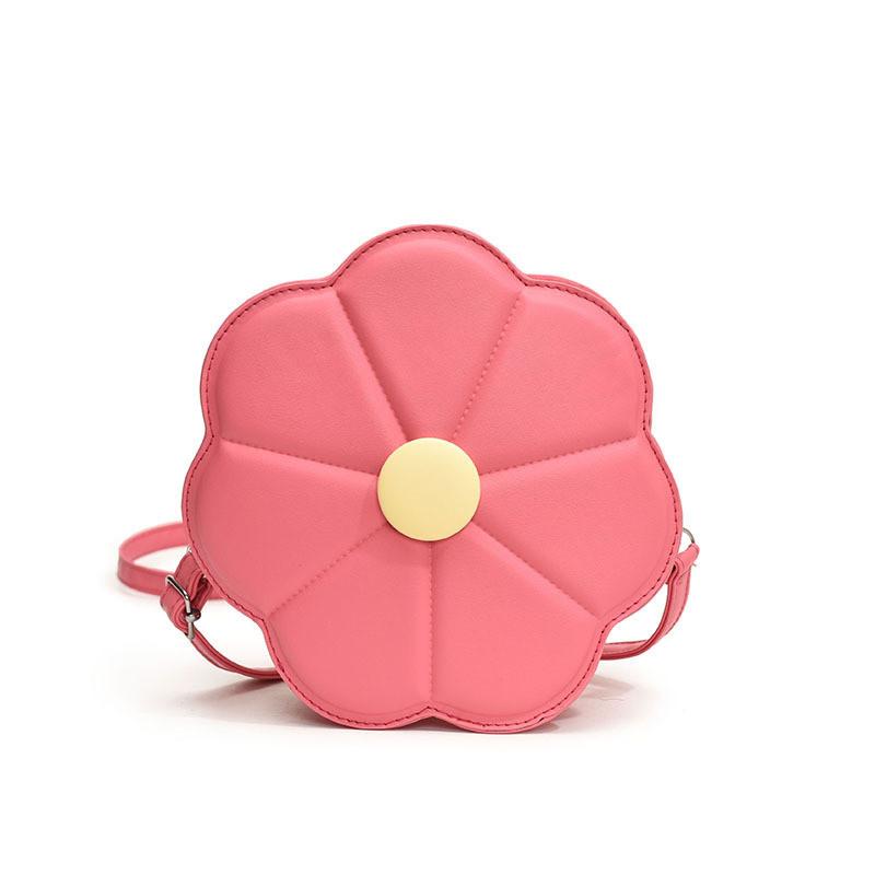 Stylish Floral Shoulder Bag For Women Cute Round Crossbody Bag With Zipper Closure