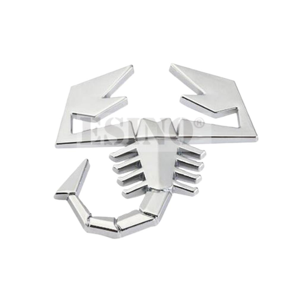 1Pc Car Styling 3D Scorpion Metal Chrome Zinc Alloy Adhesive Emblem Badge Sticker Decal for Abarth 500 600 124 125 595 Egea
