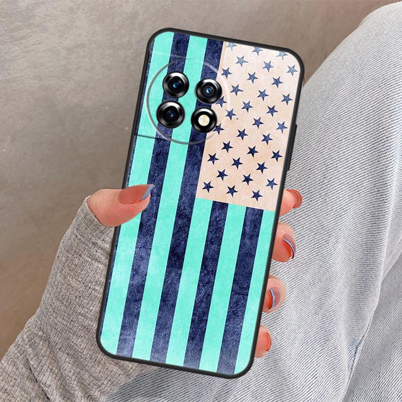 USA American Flag Cover For OnePlus 13R 13 12 12R 11 10 Pro 8T 10T OnePlus Nord 4 CE 2 3 Lite N10 N20 N30 Case
