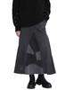 SWITCHING STRETCH DENIM SKIRT Black 783-4216602