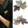 Vintage Three Leaves Brooch Pin Scarf Sweater Dress Women's Decor Gift MIT