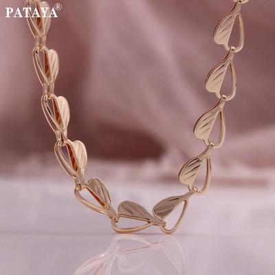 585 Roségold Farbe Liebesherz Stil Halskette Armband Kostbare Kette