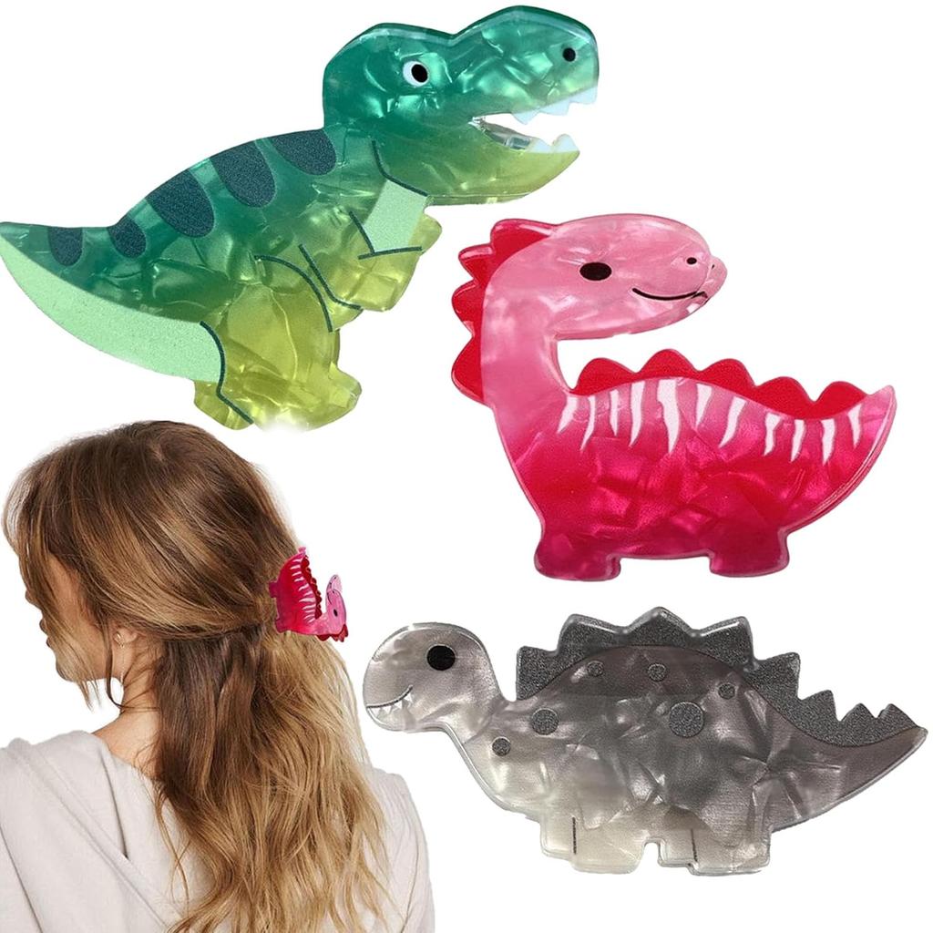 Claw Clips3 PCS ,Cute Dinosaur Hair Clips,Funny Claw clips,Cat Claw clips,Dinosaur Claw Clip,Bluey Claw Clips,for Kids,Adorable Hair Accessories