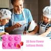 lollipop mold 6 Holes Flower Rose Silicone Food Grade Baking Accessories Non-Stick Chocolate Candy Fondant Kitchen making Molds