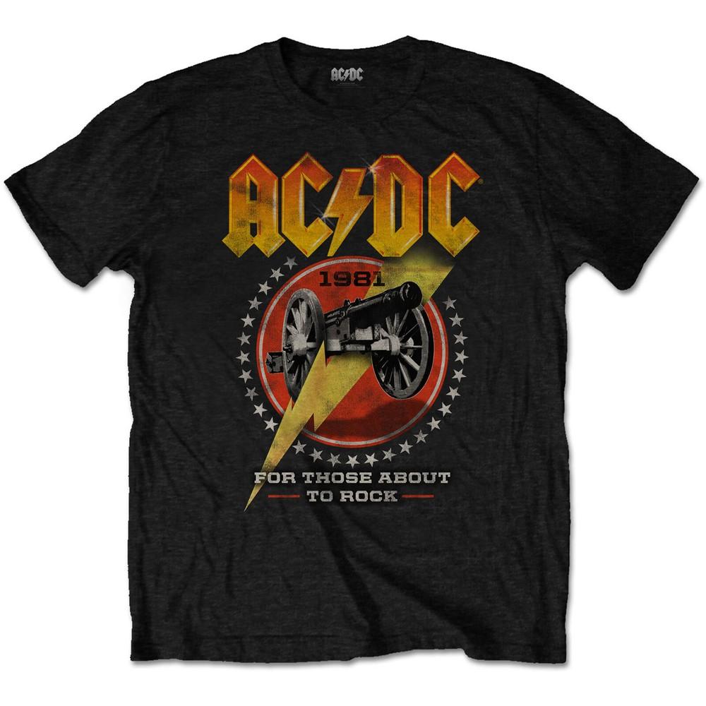 

AC/DC T-Shirt About To Rock 1981 ACDC Band Official Black New 4XL