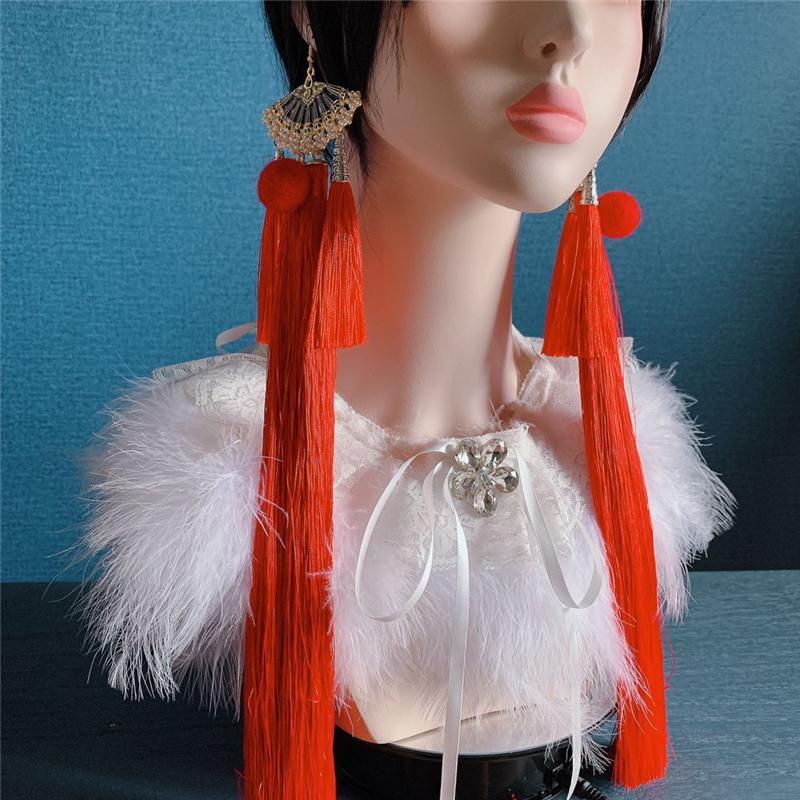 Bohemia Style Earrings Chinese Knot Lantern Pendant Long Tassel Earrings For Women Jewelry Accessories Christmas New Year Gift