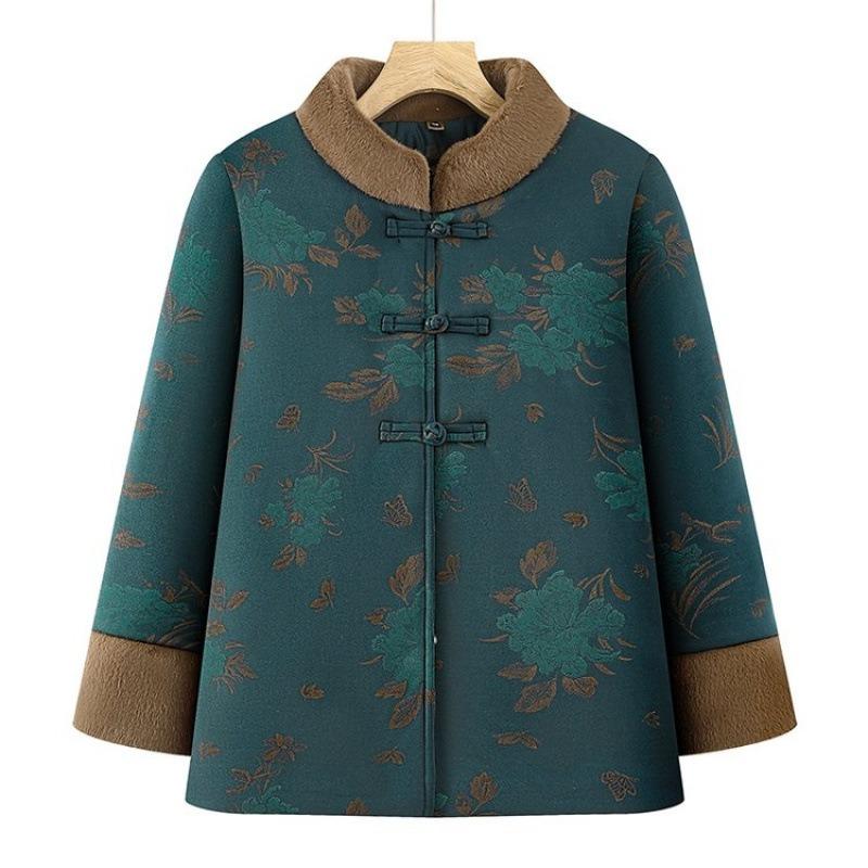 Elderly winter grandma padded jacket padded jacket piled thickened jacket mother padded jacket old lady in the elderly clothes