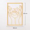 Modern Simple Abstract Female Line Decoration Background Wall Living Room Wall Decoration Hanging Painting Metal Material