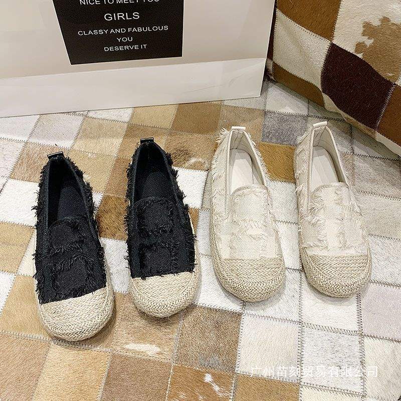 Xiaoxiangfeng fisherman shoes women's spring and autumn casual breathable one-pedal Doudou shoes flat lazy shoes