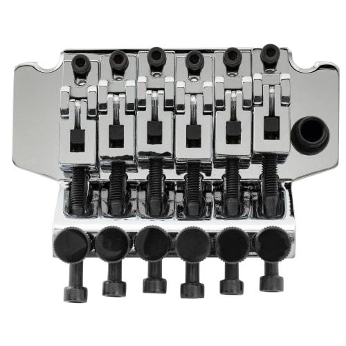 Musiclily Pro BL001 Tremolo Unit Bridge, 10.8mm Pitch, 34mm Brass Block, for Floyd Rose Electric Guitars, Chrome