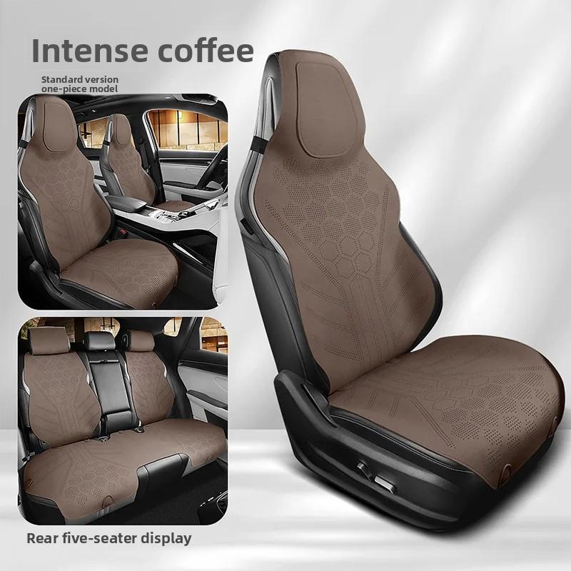 Universal All Seasons Car Seat Cover Breathable Perforated Suede Seat Anti-slip Protective Cushions Luxury Car Suede Seat Cover