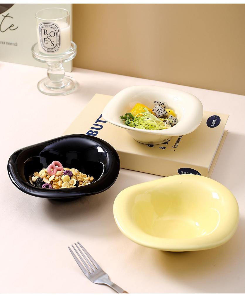 Ceramic Cream Style Salad and Dessert Bowl – Ideal for Afternoon Tea and Cafe Tableware.
