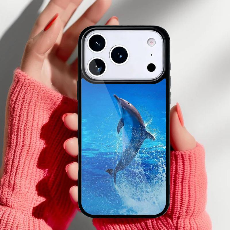 Cute Dolphin Ocean Phone Case for iPhone 17 16 15 14 13 Pro Max Back Cover for 12 11 Pro Coque