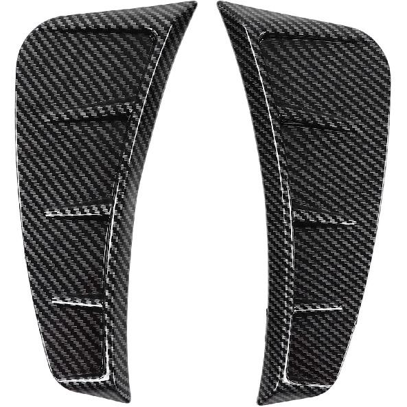 Car Fender Air Vent Trim Cover, Side Air Vent Trim, Pair Front Bumper Side Air Vent Trim Exterior Carbon Fiber Style Universal Decoration