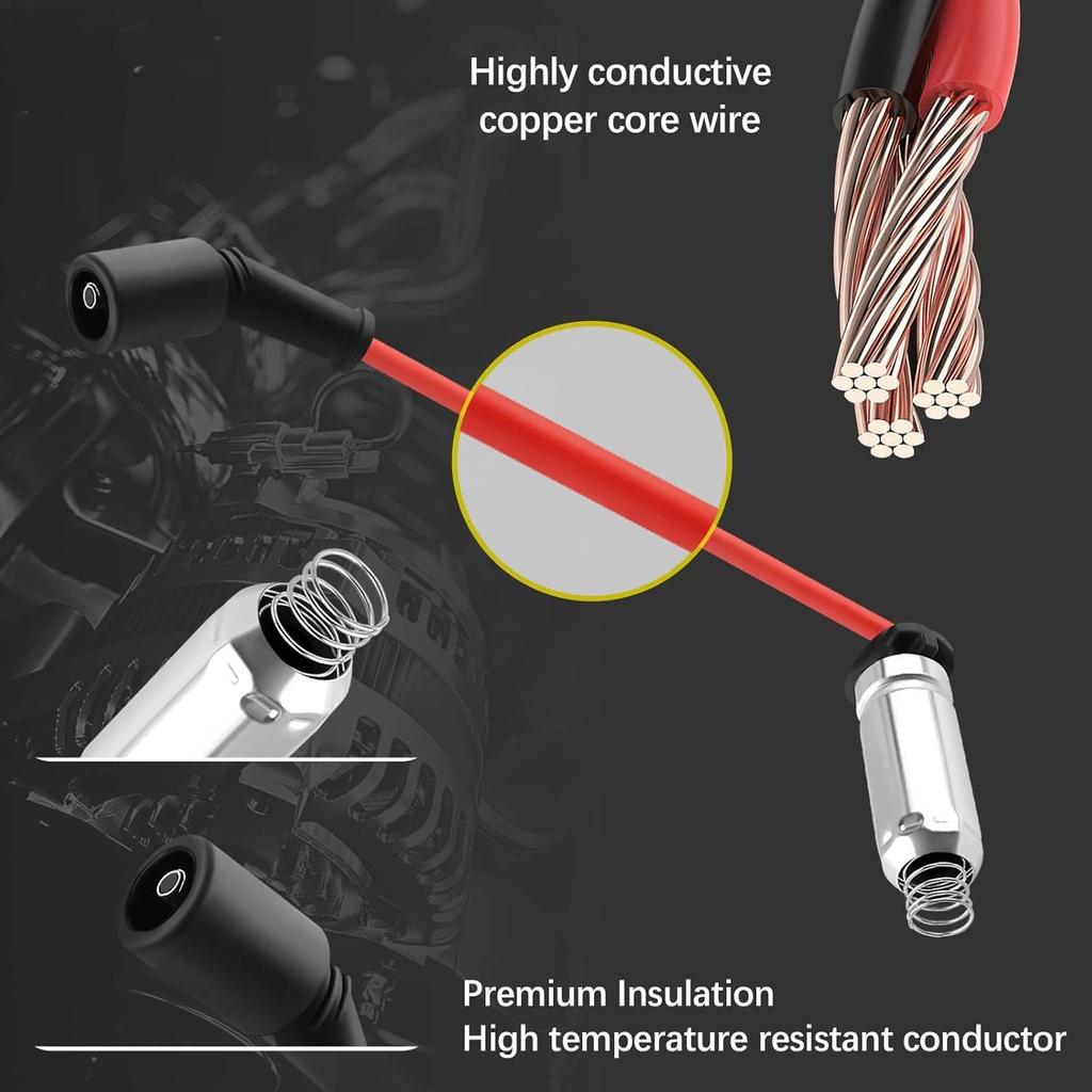 8PCS Spark Plug Wires Set, High Performance Spark Plug Wire Replacement, Automot