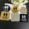 3,94 Zoll Acryl-Toilettenschild für Männer und Frauen, Runde und Quadratische Toilettenspiegel-Aufkleber für die Heimdekoration. Badezimmer-Identifikation