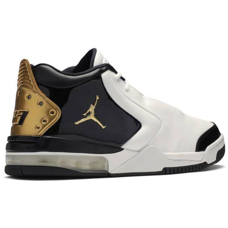 Air Jordan Big Fund Premium White Metallic Gold Unisex Sneakers Metallic-Gold-Black CI2216-100