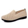 Summer new soft-soled soft-faced fashion casual mesh fly-woven breathable Doudou shoes hollow shallow mouth flat-soled single shoes women
