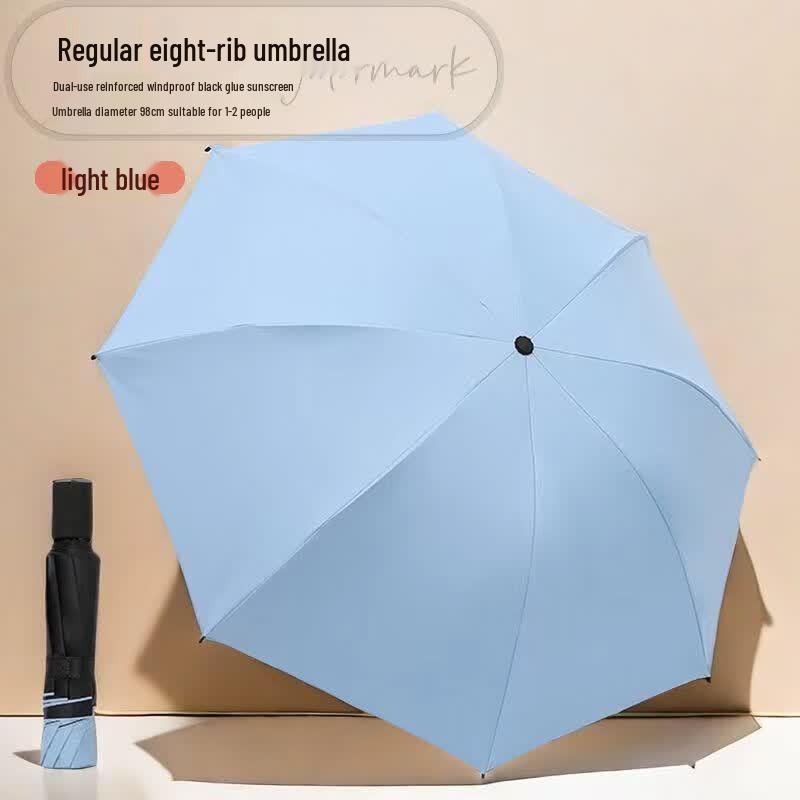 Extra Large 10-Rib Foldable Umbrella - Sun & Rain Protection