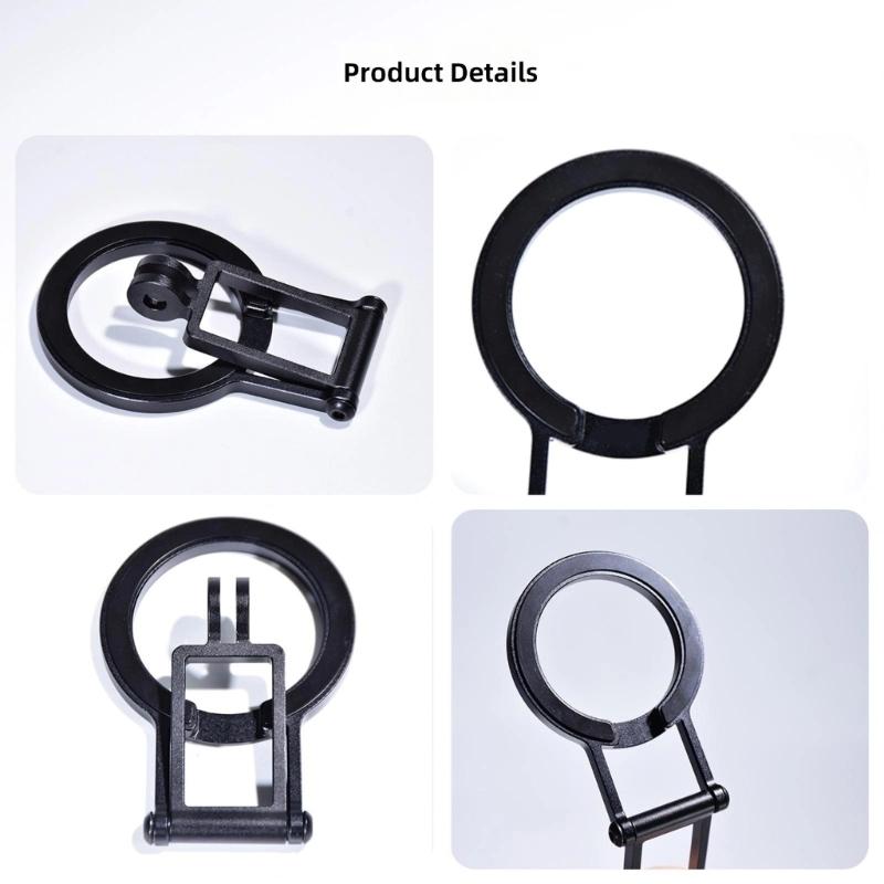 Aluminum Magnetic Phone Holder Rotatable Mobile Phone Mount Upgrades for Stable Video Recording & Multiple Angle Shoot