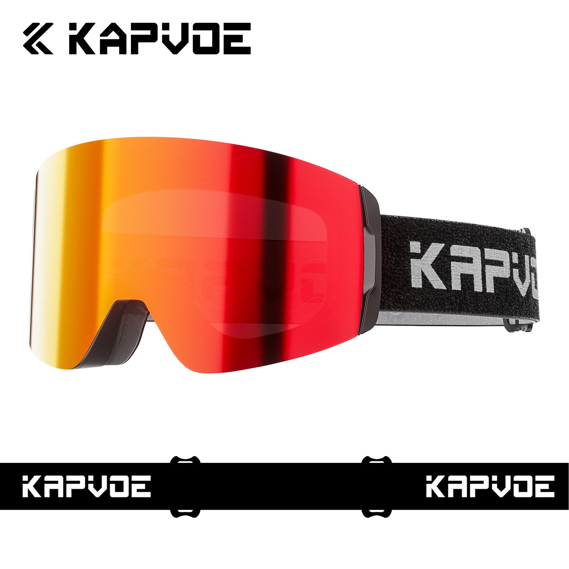 Kapvoe Maze kapvoe Magnetic Lens Outdoor Ski Goggles for Men and Women, Anti-Fog and Windproof Protective Eyewear TK718-Q-1L-01