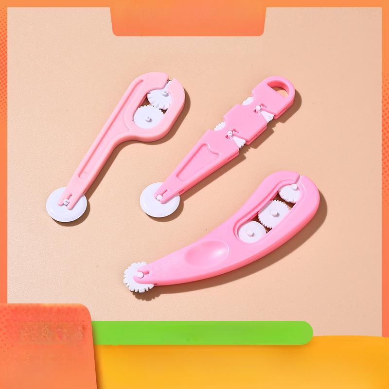1Pc Kitchen Creative Mold Set Straight Wheel Knife Curved Wheel Knife Baking Cake DIY Fondant Small Wheel Knife Mold