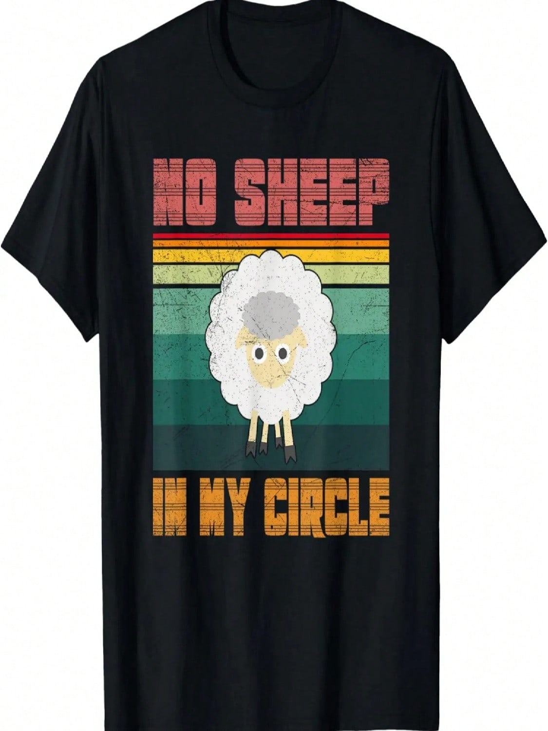 No Sheep In My Circle Funny T-Shirt S разноцветный