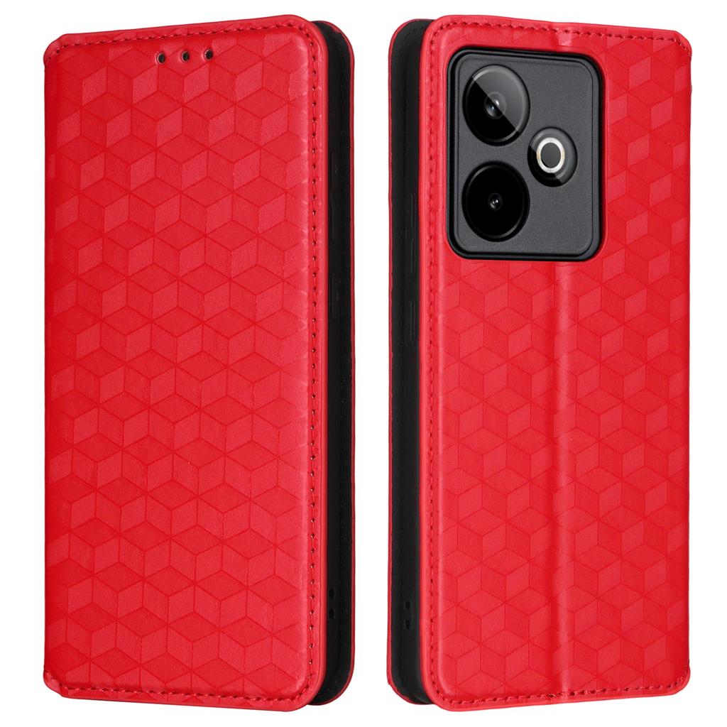 For Realme GT 7 5G Case Wallet Rhombus Imprinted Leather Phone Cover