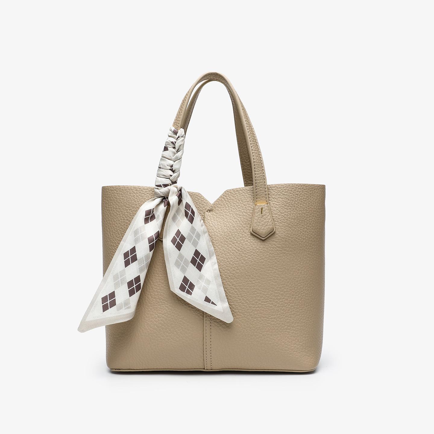 

Простая, Модная и Ретро Женская Одноплечевая Сумка Большой Вместимости с Личи Текстурой Сумка-тоут хаки