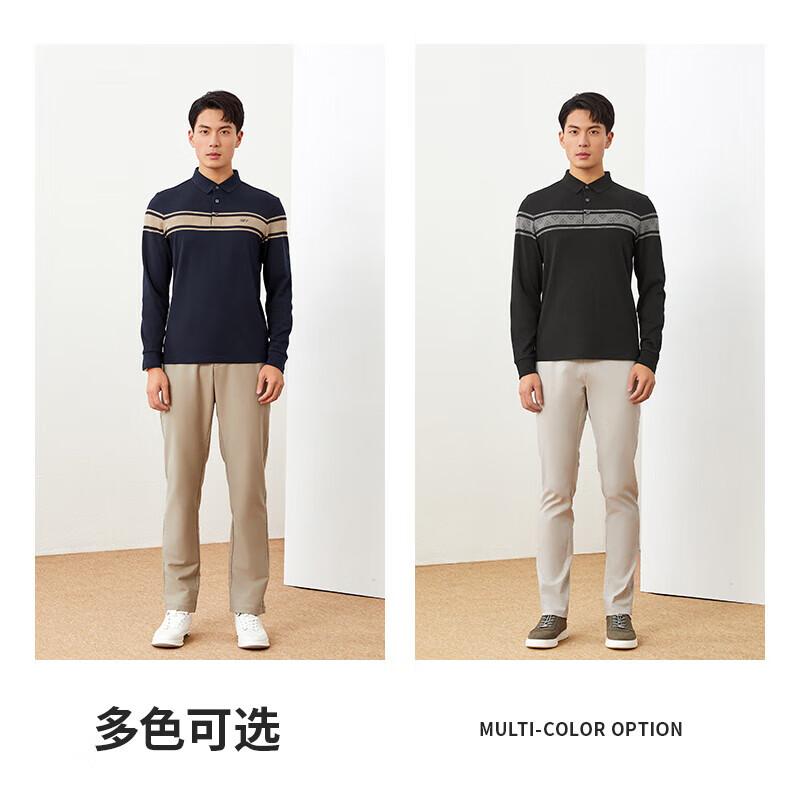 Goldlion Men s Warm Wool Blend Long-Sleeve Polo Shirt 3XL