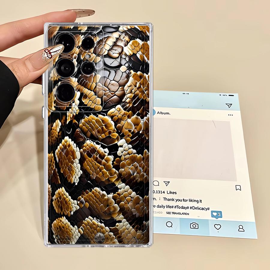 Snake Pattern Phone Cover Case for Samsung Galaxy S26 S24 S25 Edge S21 S22 FE S23 Ultra Note 20 Ultra 10 S20 Plus