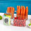Boîte de rangement pour porte latérale de réfrigérateur Bacs de rangement en plastique transparent Empilables Organisateur de cuisine pour viande Snacks et Boissons