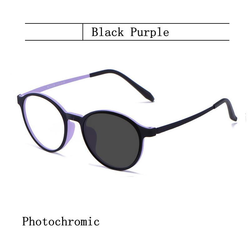 Ultralight Rubber Titanium Round Photochromic Anti Blue Light Reading Glasses For Man Woman Presbyopic Glasses Diopter +0 To 600